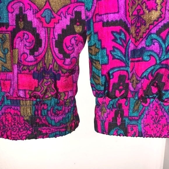 Lavon Petites Retro Tracksuit Jacket & Pants Nylon PM Purple & Multicolor - Picture 7 of 14